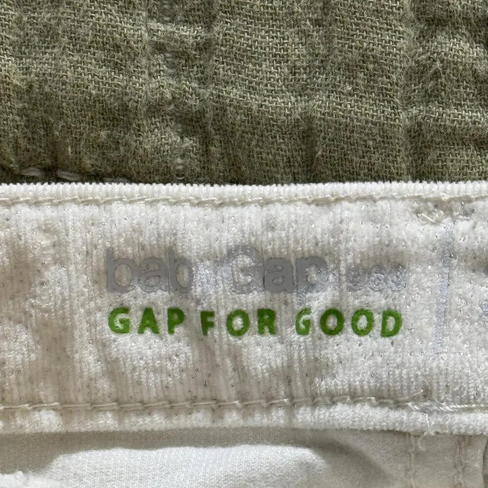 Baby Gap Gap for Good Girls SZ 4 Sparkly White‎ Corduroy Jeans. Cotton/Spandex.